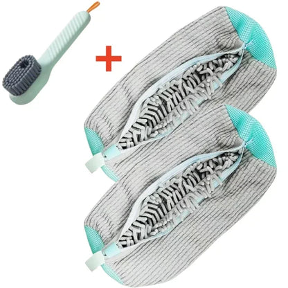 Shoe Washing Machine Bag with Soft Bristle Brush Set - Durable Laundry Bag & Liquid Shoe Cleaner Brush for All Shoes
